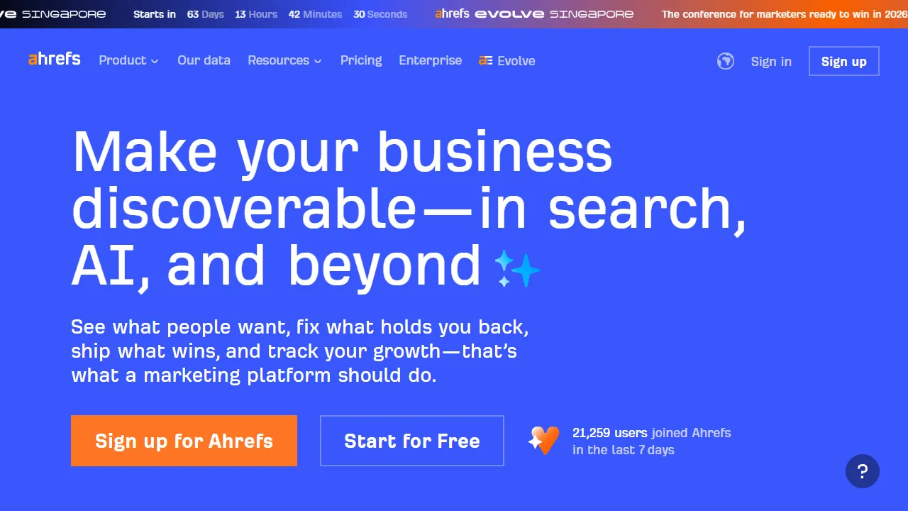 Ahrefs capture d'ecran