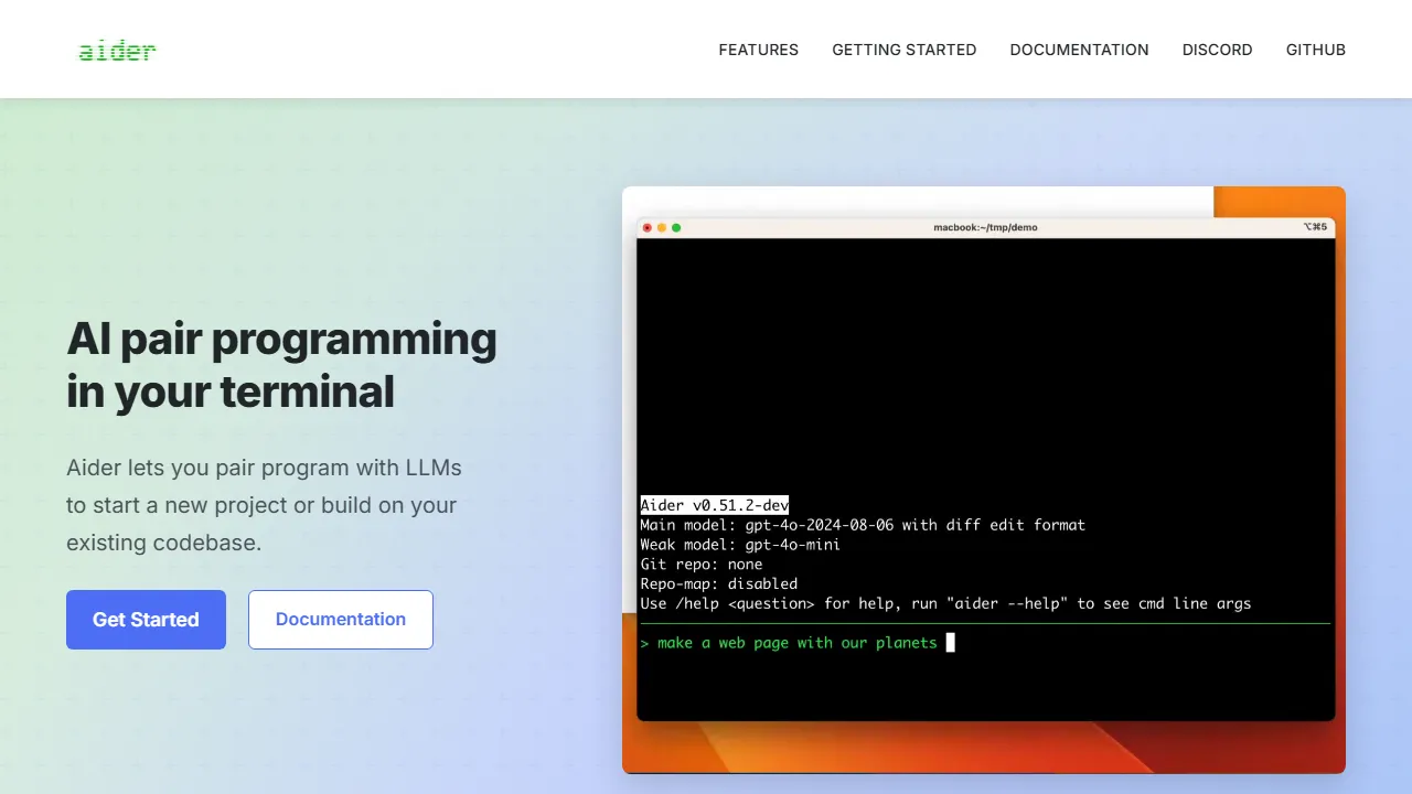Aider capture d'ecran