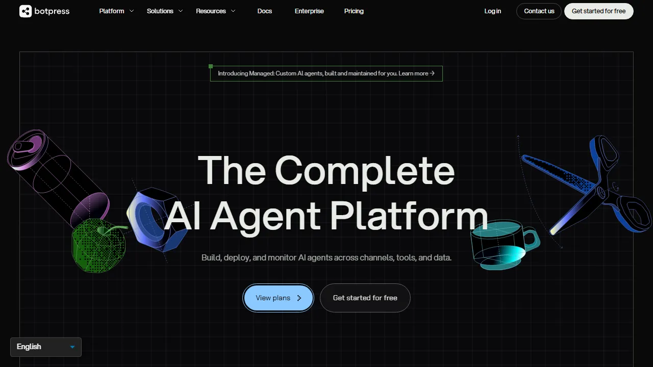 Botpress capture d'ecran