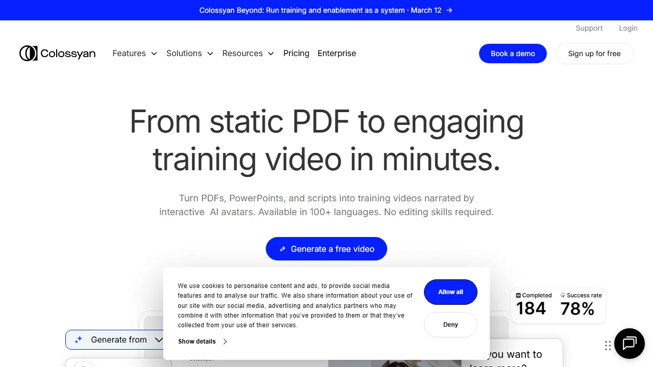 Colossyan capture d'ecran