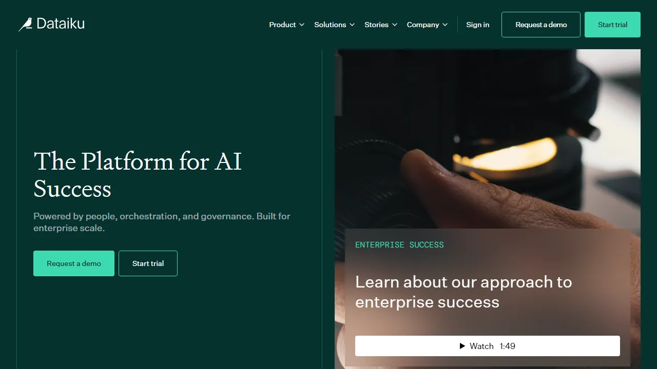 Dataiku capture d'ecran