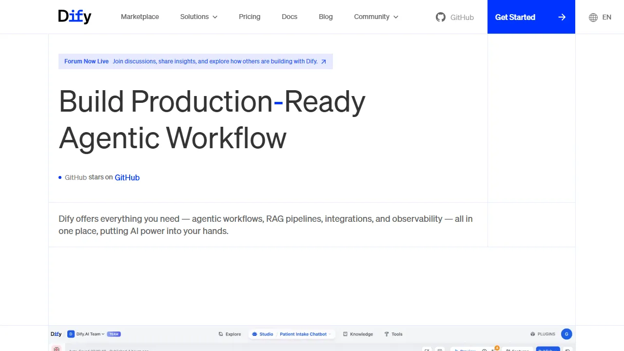 Dify capture d'ecran