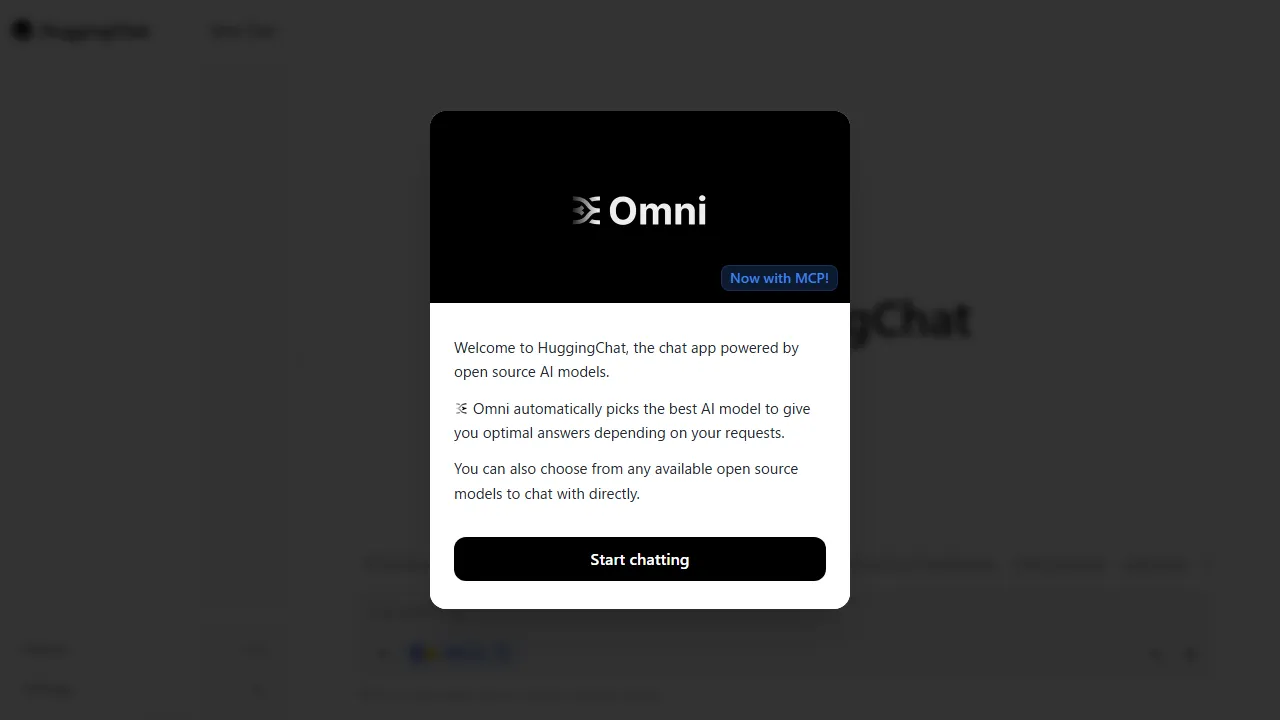 HuggingChat capture d'ecran