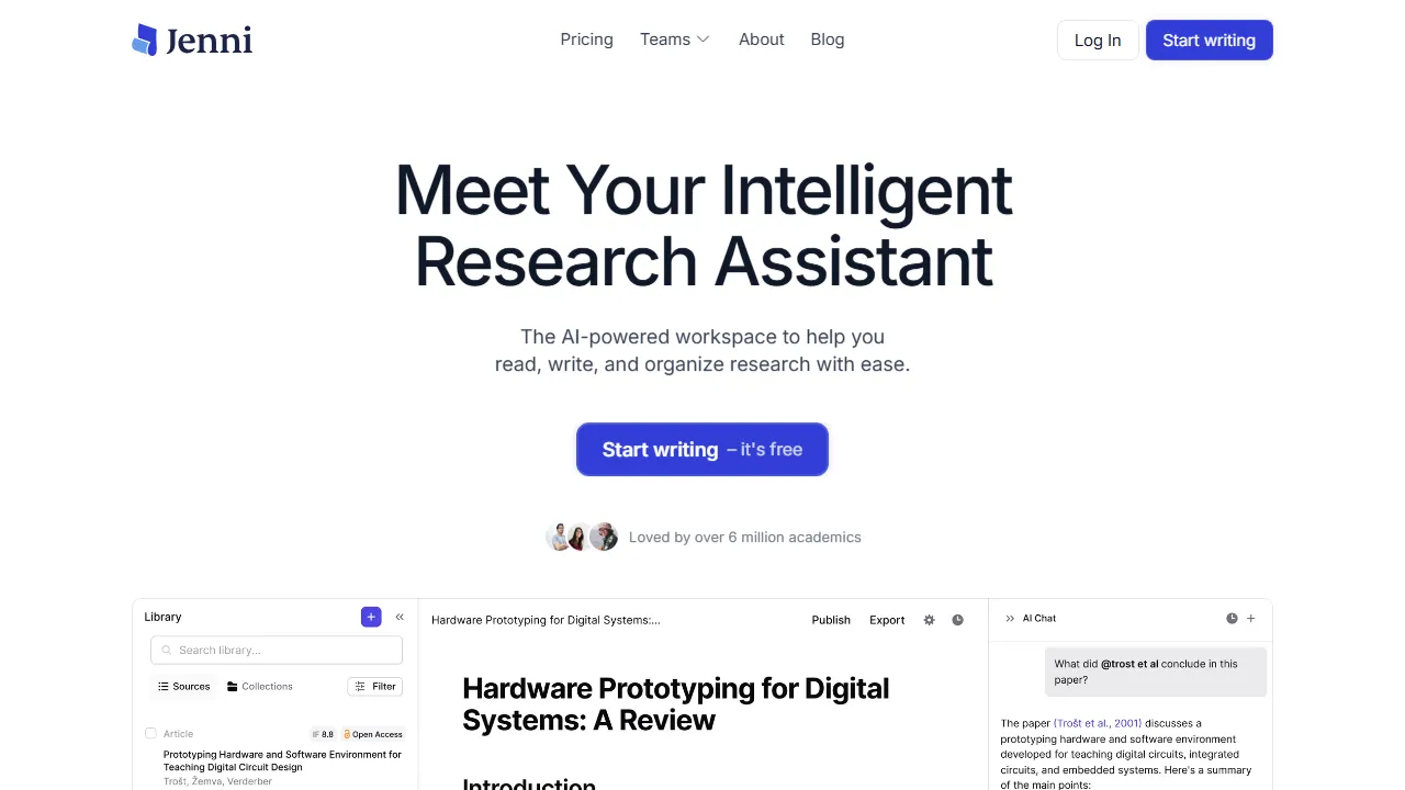 Jenni AI capture d'ecran