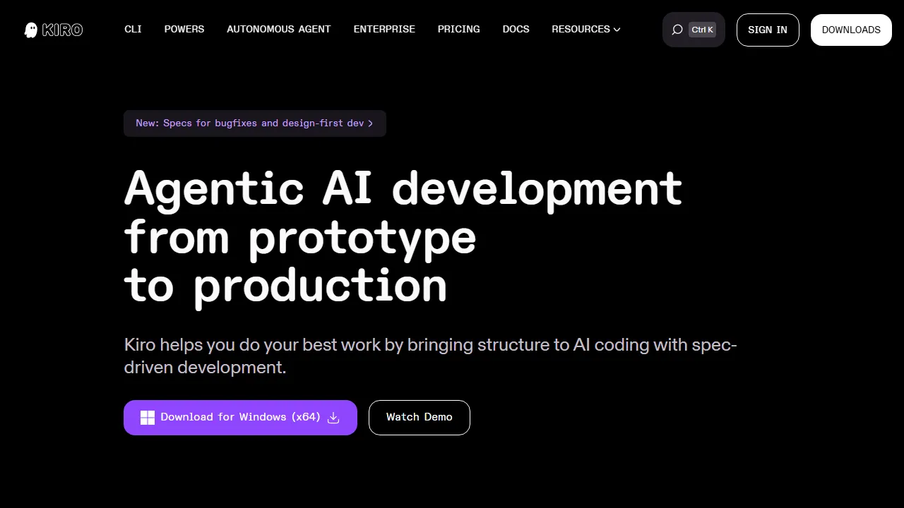 Kiro capture d'ecran