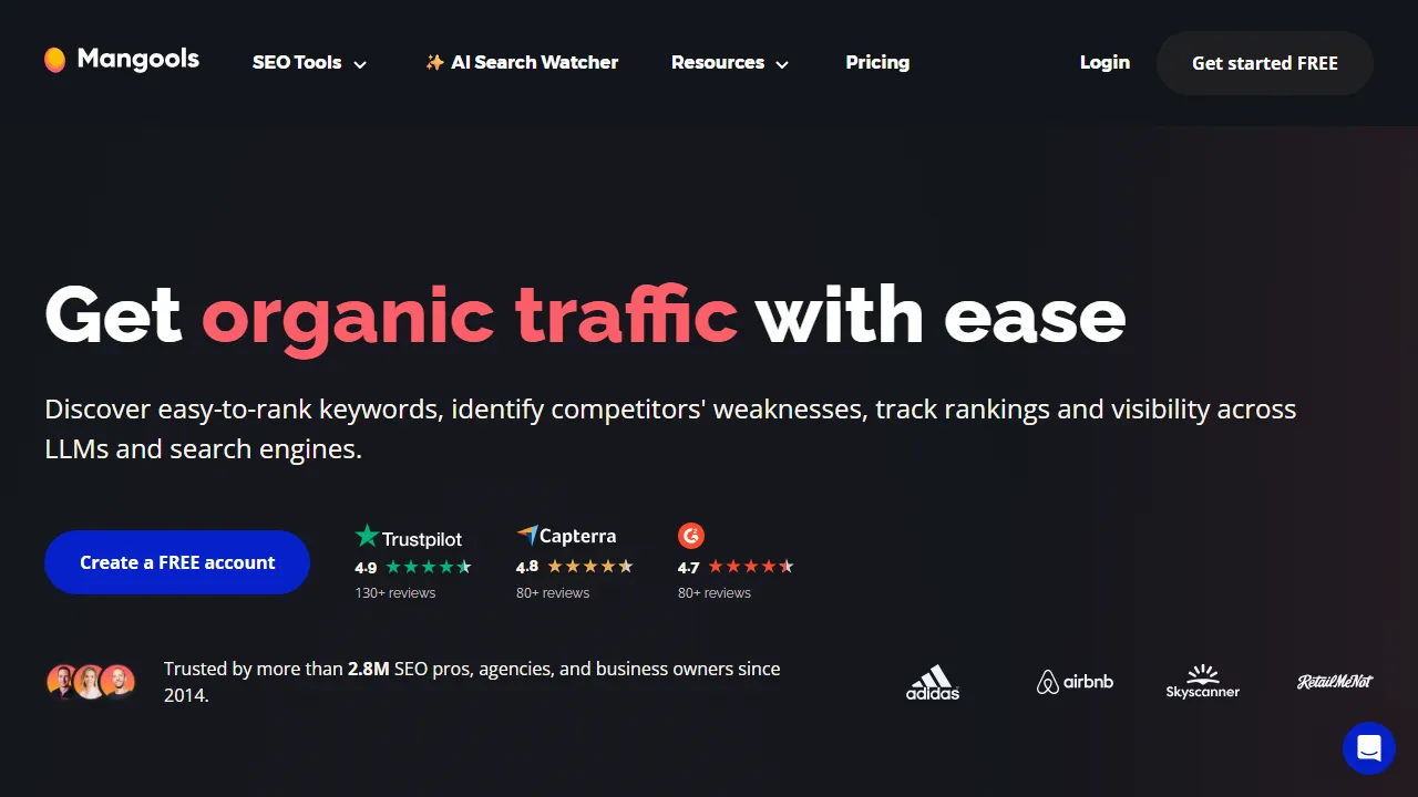 Mangools capture d'ecran