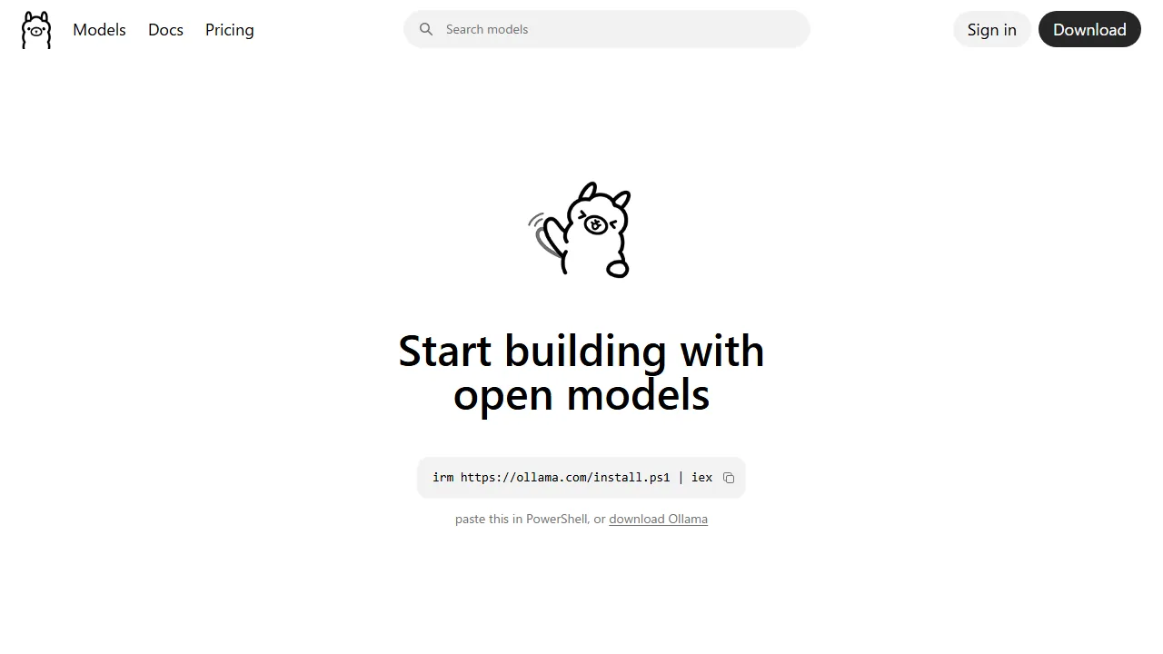 Ollama capture d'ecran
