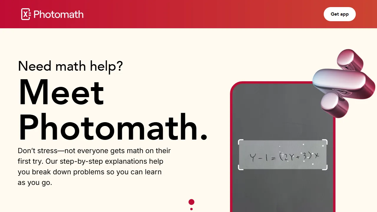 Photomath capture d'ecran