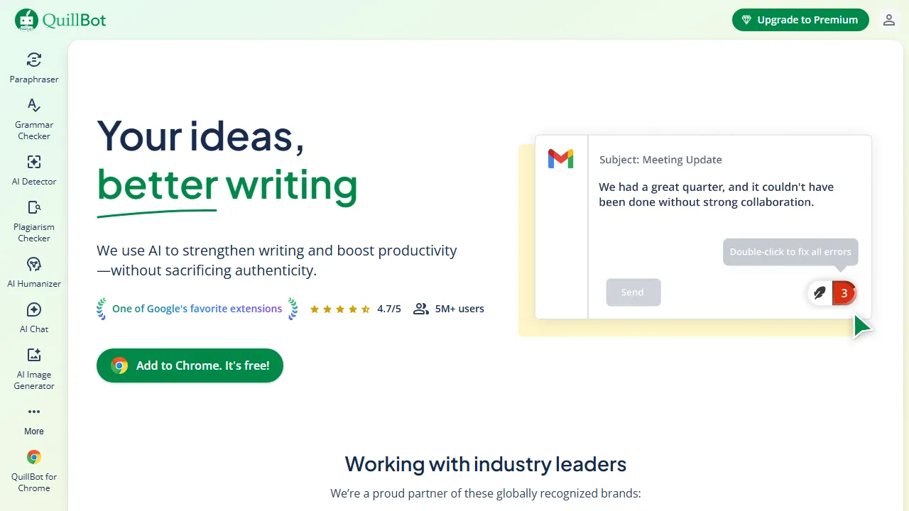 QuillBot Summarizer capture d'ecran