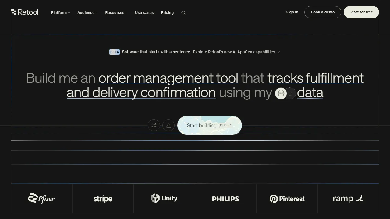 Retool AI capture d'ecran