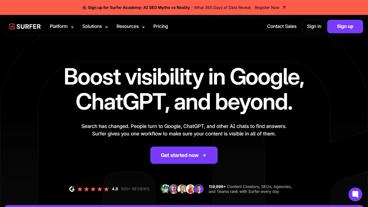 Surfer SEO capture d'ecran