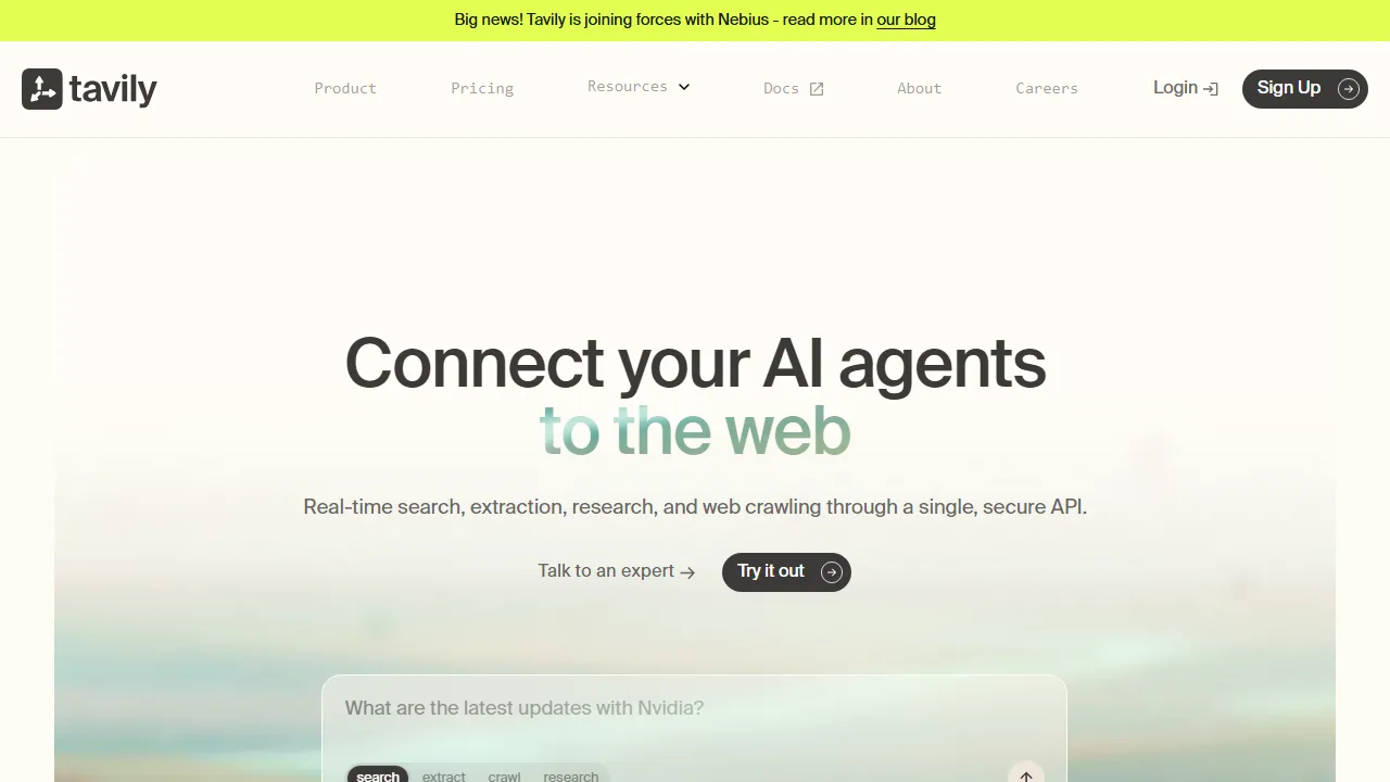 Tavily capture d'ecran