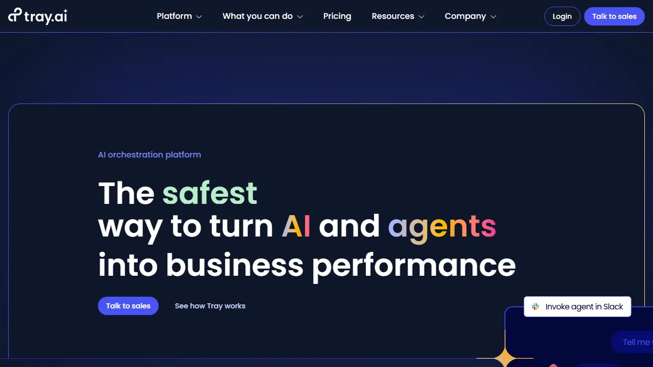 Tray.io capture d'ecran
