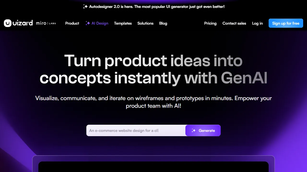 Uizard capture d'ecran
