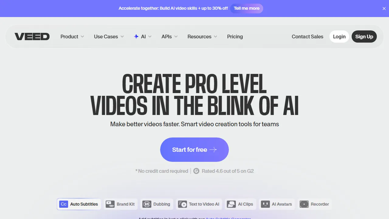 Veed.io capture d'ecran